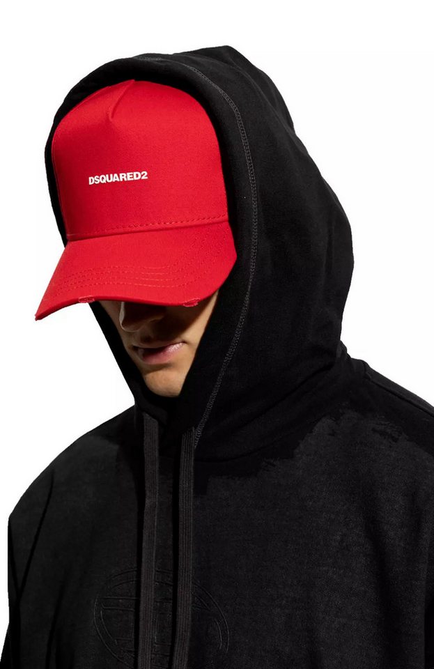 Dsquared2 Baseball Cap Mini Logo Icon Kappe Mütze Cap Basebalkappe Destroyed-Details für einen authentischen Used-Look von Dsquared2
