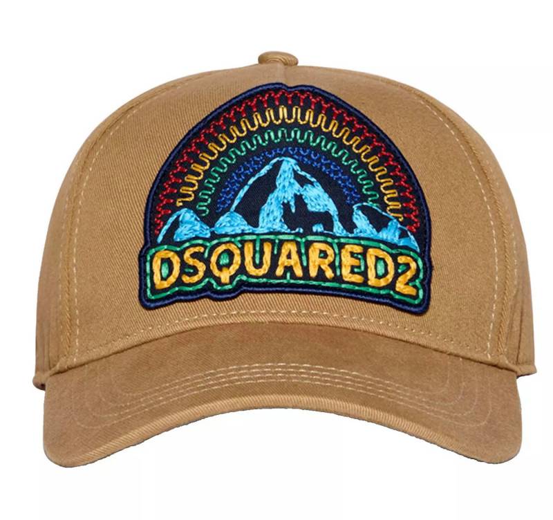 Dsquared2 Baseball Cap Rainbow Basebalkappe Heritage Icon Kappe Cap Hochwertiger bestickter Aufnäher mit Regenbogen- und Bergmotiv von Dsquared2
