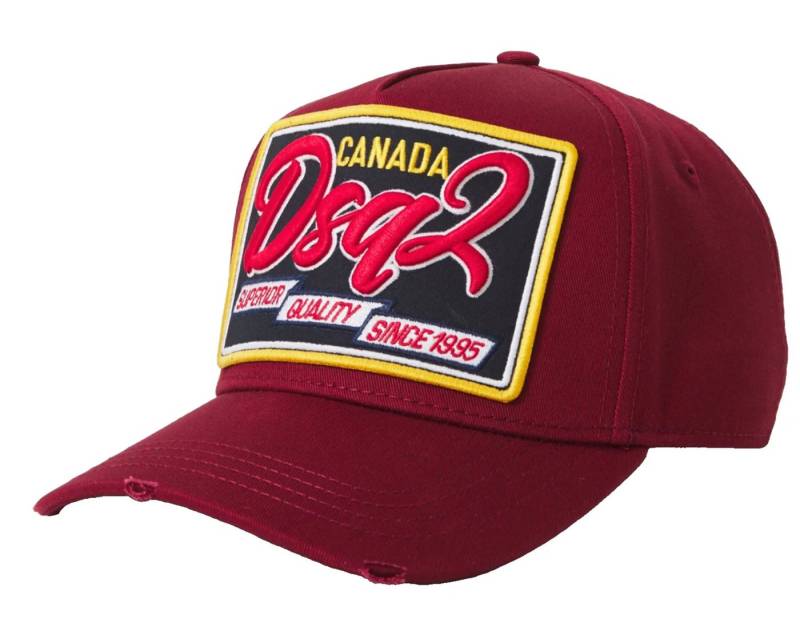 Dsquared2 Baseball Cap Superior Baseball Icon Kappe Burgundy Unisex Designed in Italy, inspiriert von kanadischer Heritage von Dsquared2