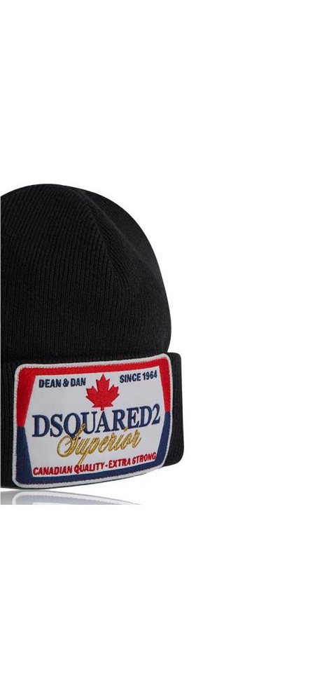 Dsquared2 Beanie Dsquared2 Superior Logo Wintermütze Schwarz Unisex von Dsquared2