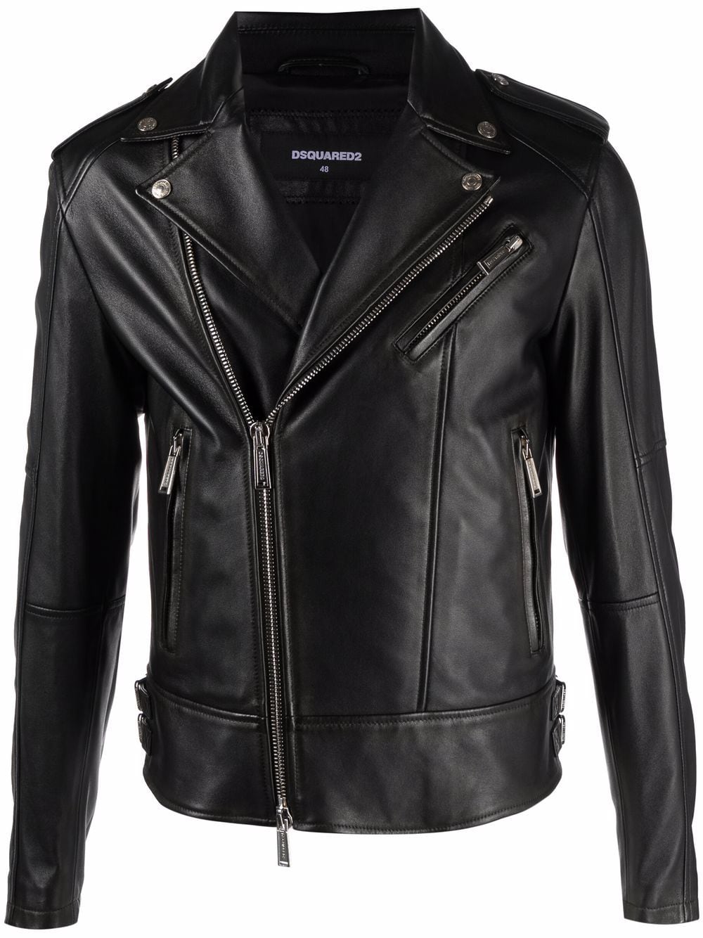 Dsquared2 Bikerjacke aus Leder - Schwarz von Dsquared2