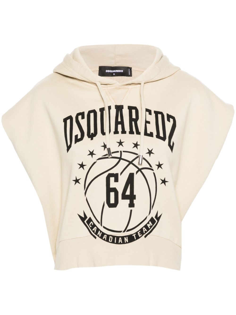 Dsquared2 Ärmelloser College Fit Hoodie - Nude von Dsquared2