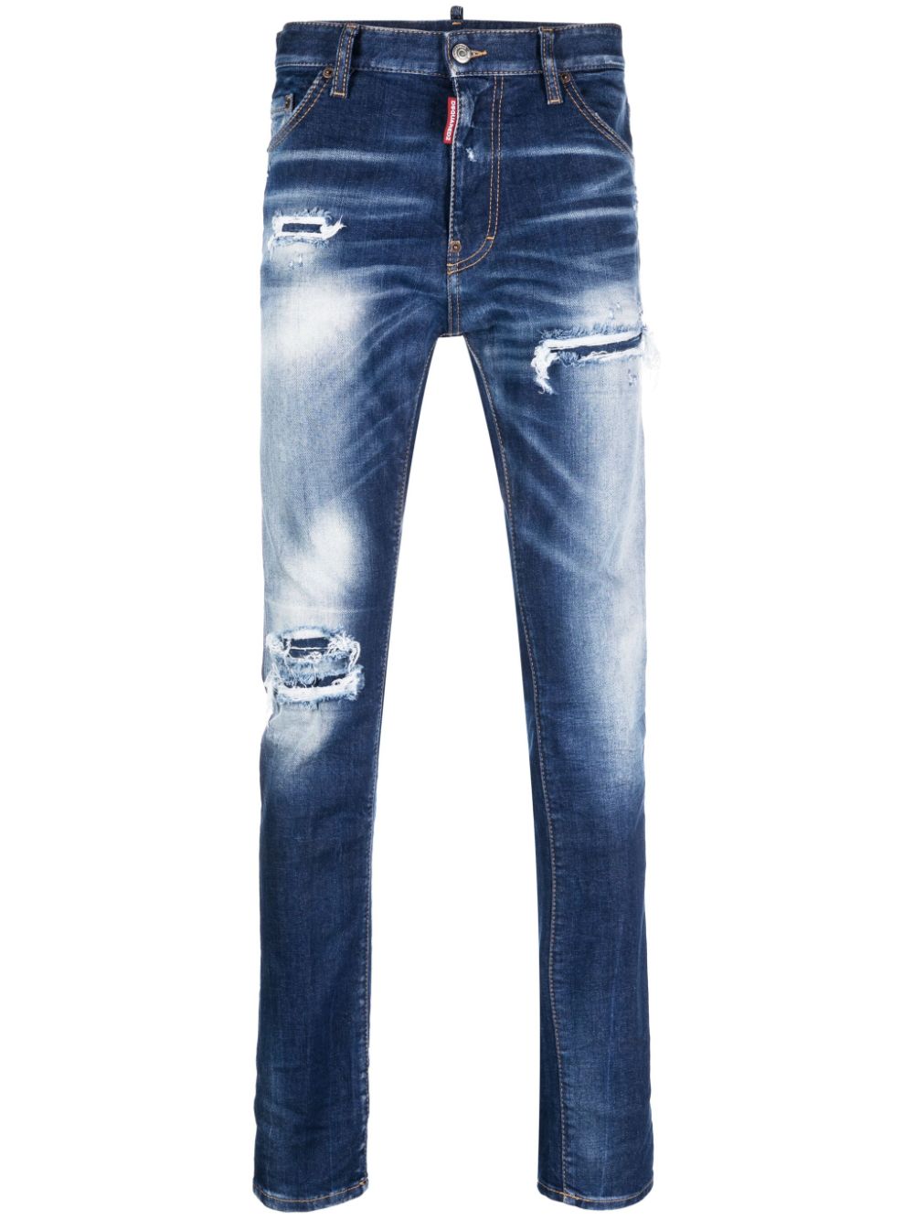 Dsquared2 Cool Guy Slim-Fit-Jeans in Distressed-Optik - Blau von Dsquared2