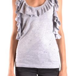 Dsquared2 Damen Grau Stretch-baumwolltop von Dsquared2