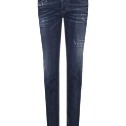 Dsquared2 Damen Skinny Jeans Blau Mit Stretch Baumwolle von Dsquared2