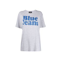 Dsquared2 Damen T-shirt Aus Grauer Baumwolle von Dsquared2