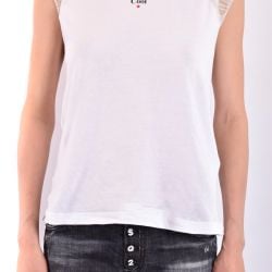 Dsquared2 Damen T-shirt Mit Logo In Weiß Aus Baumwolle von Dsquared2