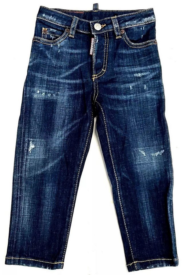 Dsquared2 Destroyed-Jeans Dsquared2 Kinder Jeans, DSQUARED2 D2P385F Boston Kinder Jeans Destroyed Optik, 5-Pocket-Syle, Slim Jeans von Dsquared2