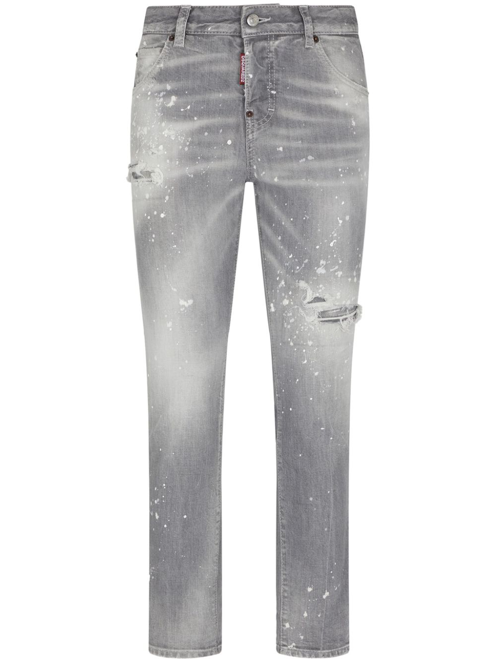 Dsquared2 Distressed-Jeans mit Farbklecksen - Grau von Dsquared2