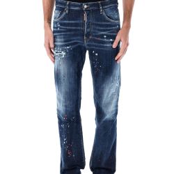 Dsquared2 Dunkelblaue Herrenjeans Mit Distressed Look von Dsquared2