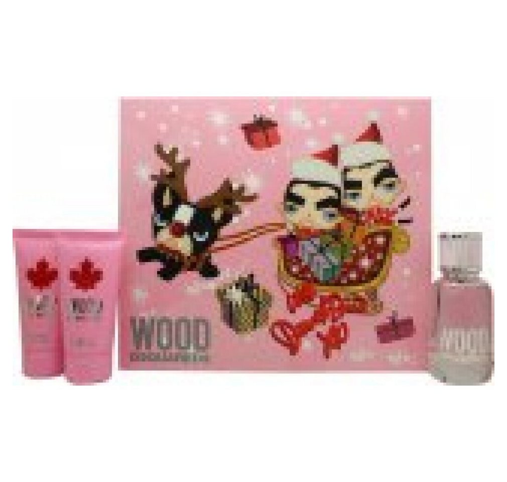 Dsquared2 Eau de Toilette Wood For Her Geschenkset 50ml EDT + 50ml Körperlotion + 50ml Duschgel von Dsquared2