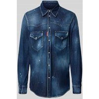 Dsquared2 Freizeithemd mit Druckknopfleiste in Jeansblau, Größe 52 Dsquared2 Freizeithemd mit Druckknopfleiste in Jeansblau, Größe 52 von Dsquared2