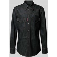Dsquared2 Freizeithemd mit Knopfleiste in Black, Größe 48 von Dsquared2