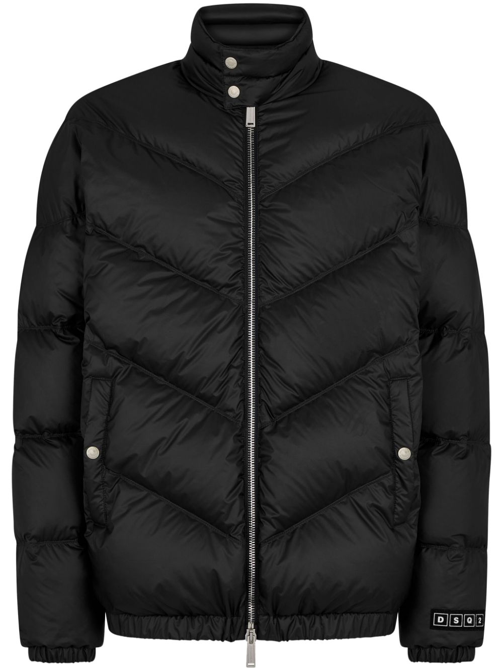 Dsquared2 Gefütterte Jacke mit Zickzackmuster - Schwarz von Dsquared2