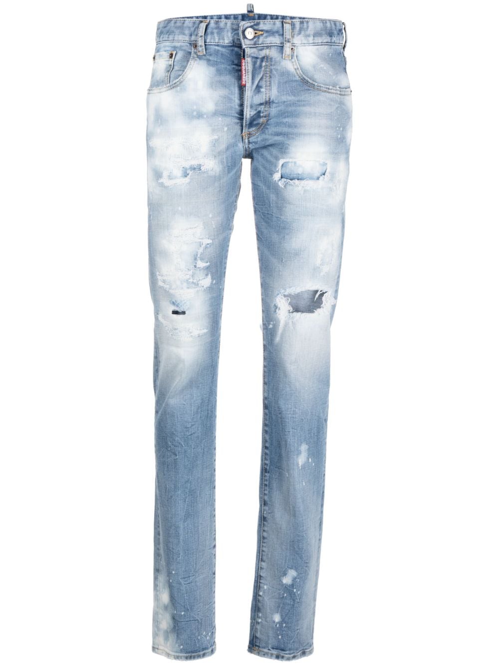 Dsquared2 Gerade Jeans im Distressed-Look - Blau von Dsquared2