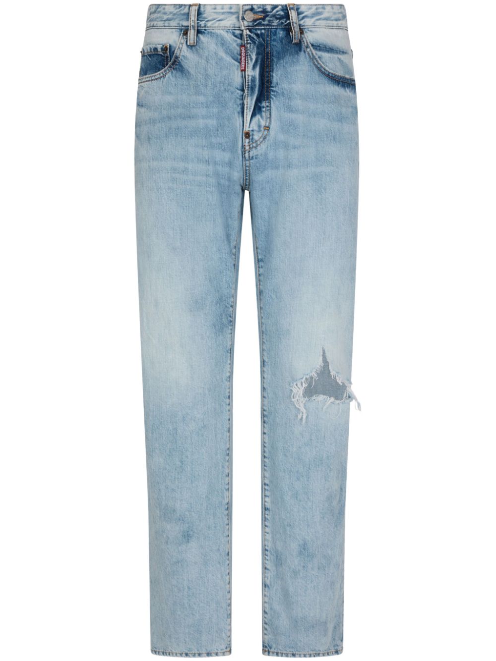 Dsquared2 Gerade Jeans im Distressed-Look - Blau von Dsquared2