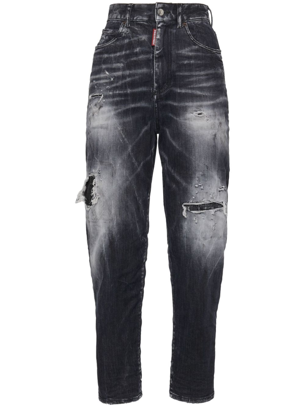 Dsquared2 Gerade Jeans im Distressed-Look - Schwarz von Dsquared2