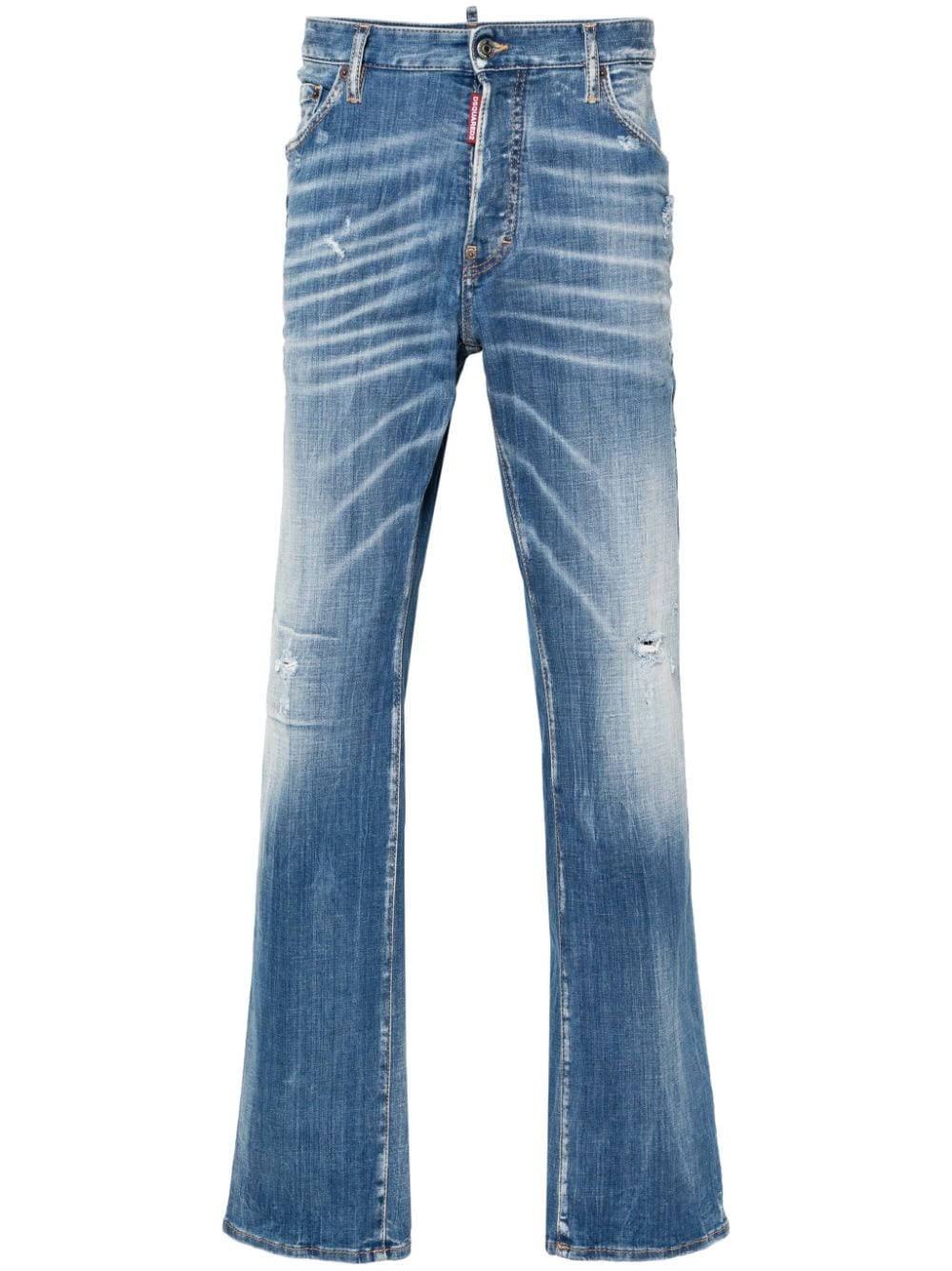 Dsquared2 Halbhohe Straight-Leg-Jeans - Blau von Dsquared2