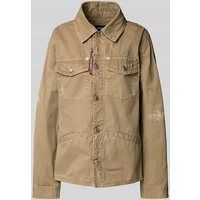Dsquared2 Hemdbluse mit Knopfleiste in Beige, Größe 42 von Dsquared2