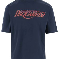 Dsquared2 Herren T-shirt Aus Baumwolle In Blau S74gd1257 von Dsquared2