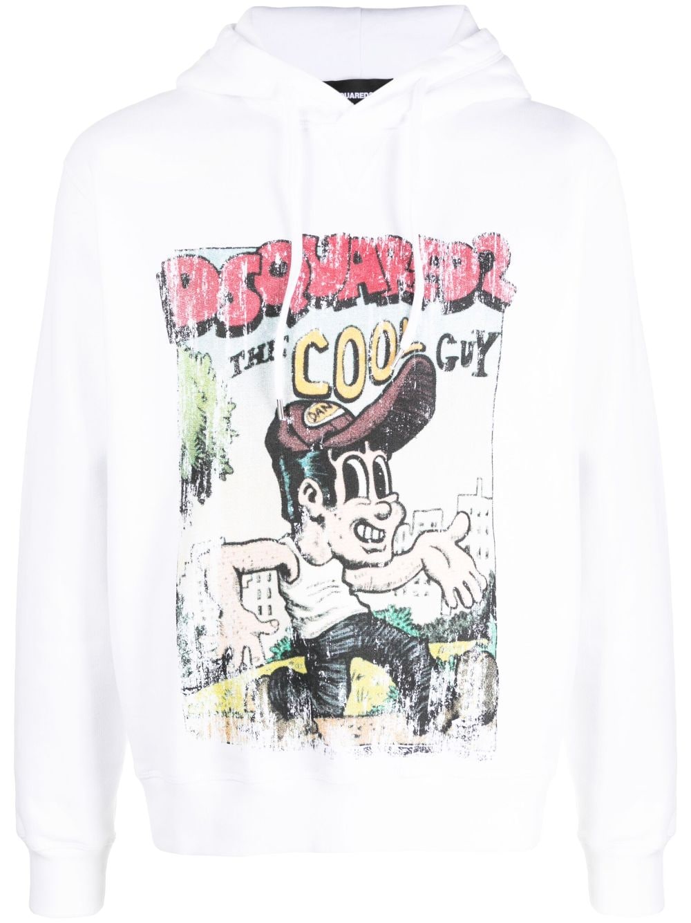 Dsquared2 Hoodie mit Graffiti-Print - Weiß von Dsquared2