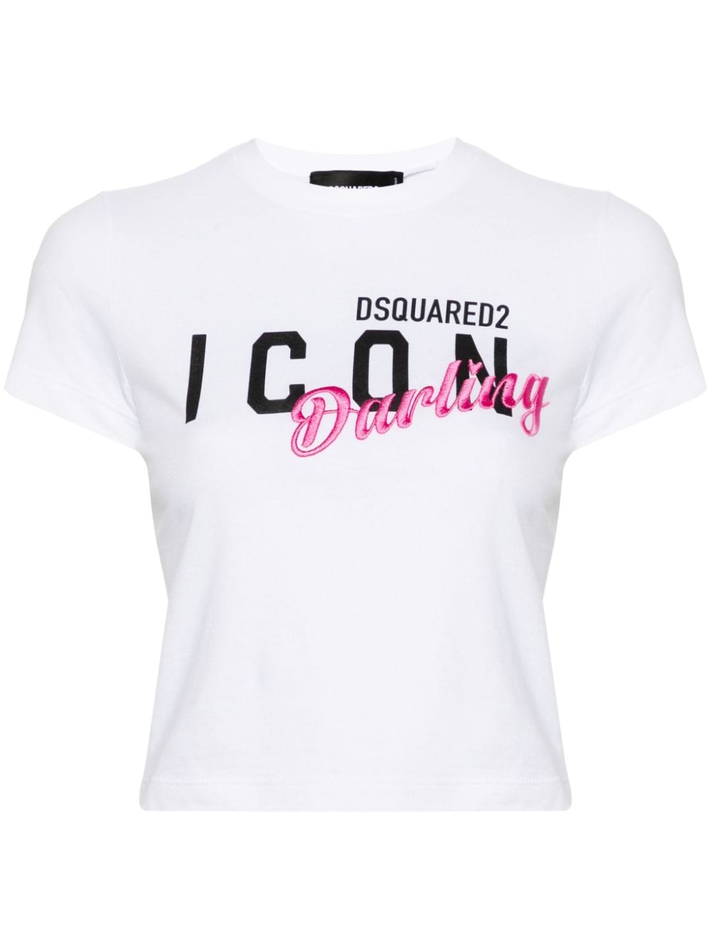 Dsquared2 Icon Darling Cropped-T-Shirt - Weiß von Dsquared2