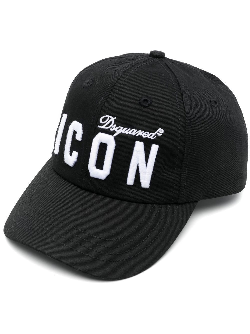 Dsquared2 Icon Baseballkappe mit Slogan-Stickerei - Schwarz von Dsquared2