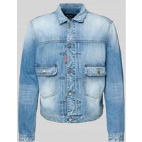 Dsquared2 Jeansjacke mit Knopfleiste in Jeansblau, Größe 48 Dsquared2 Jeansjacke mit Knopfleiste in Jeansblau, Größe 48 von Dsquared2