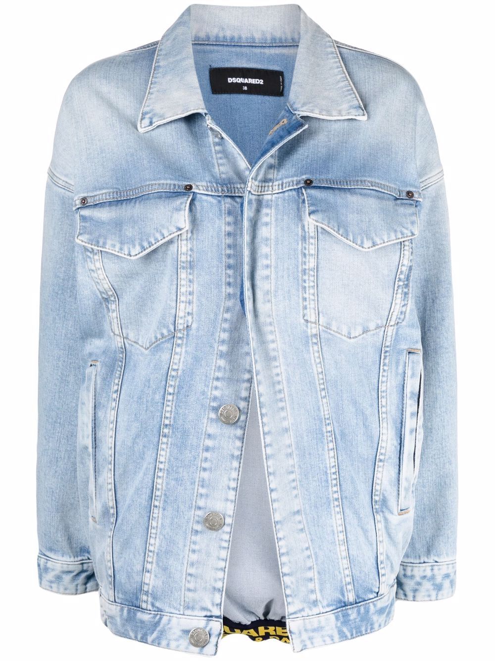 Dsquared2 Jeansjacke mit Logo-Bund - Blau von Dsquared2