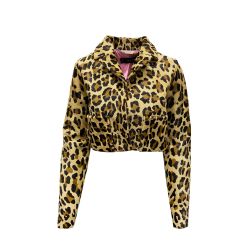 Dsquared2 Lederjacke Mit Leopardenmuster von Dsquared2