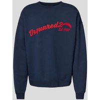 Dsquared2 Loose Fit Sweatshirt mit Label-Print in Marine, Größe XL von Dsquared2