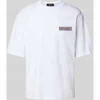 Dsquared2 Loose Fit T-Shirt mit Logo-Print in Weiss, Größe S Dsquared2 Loose Fit T-Shirt mit Logo-Print in Weiss, Größe S von Dsquared2