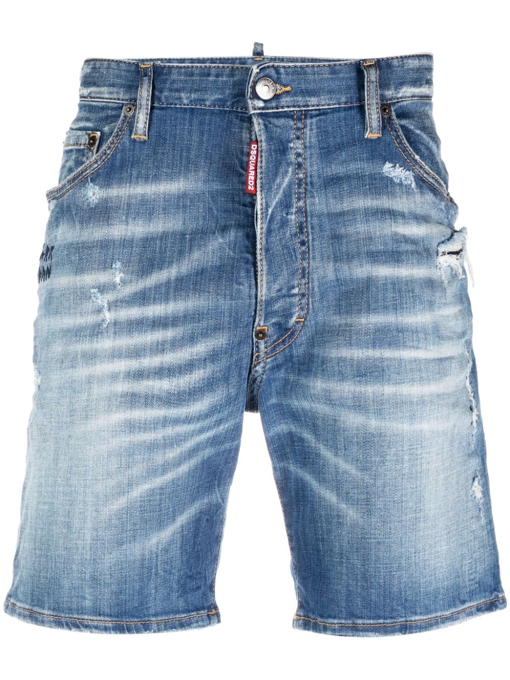 Dsquared2 Jeans-Shorts im Distressed-Look - Blau von Dsquared2