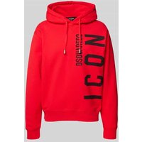 Dsquared2 Oversized Hoodie mit Label-Print in Rot, Größe XXL von Dsquared2