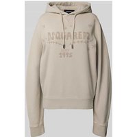 Dsquared2 Oversized Hoodie mit Logo-Print in Ecru, Größe M Dsquared2 Oversized Hoodie mit Logo-Print in Ecru, Größe M von Dsquared2