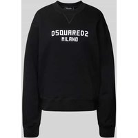Dsquared2 Oversized Sweatshirt mit Label-Print in Black, Größe XS von Dsquared2