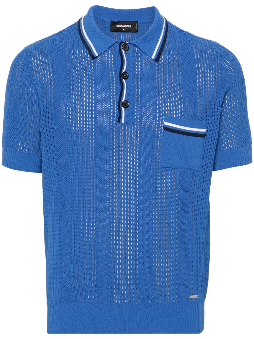 Dsquared2 Poloshirt aus Häkelstrick - Blau von Dsquared2