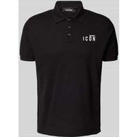 Dsquared2 Poloshirt mit Label-Print in Black, Größe XXXL von Dsquared2
