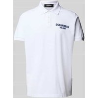 Dsquared2 Poloshirt mit Label-Print in Weiss, Größe XL von Dsquared2