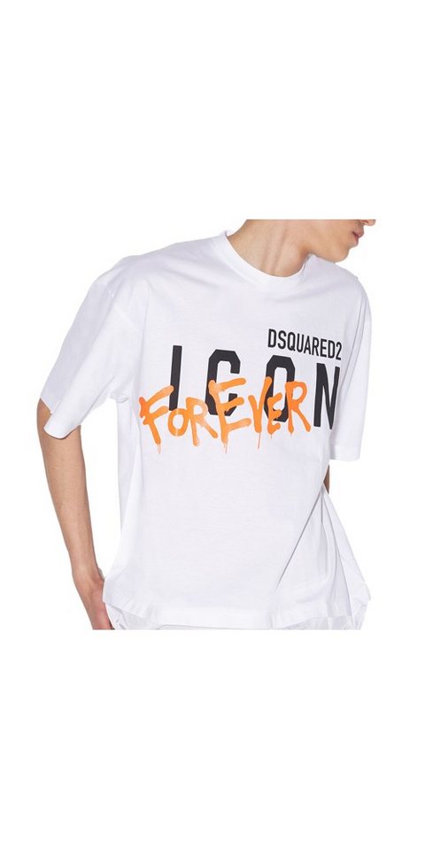 Dsquared2 Print-Shirt Dsquared2 ICON Forever Cool Fit T-Shirt Weiß Herren XL von Dsquared2