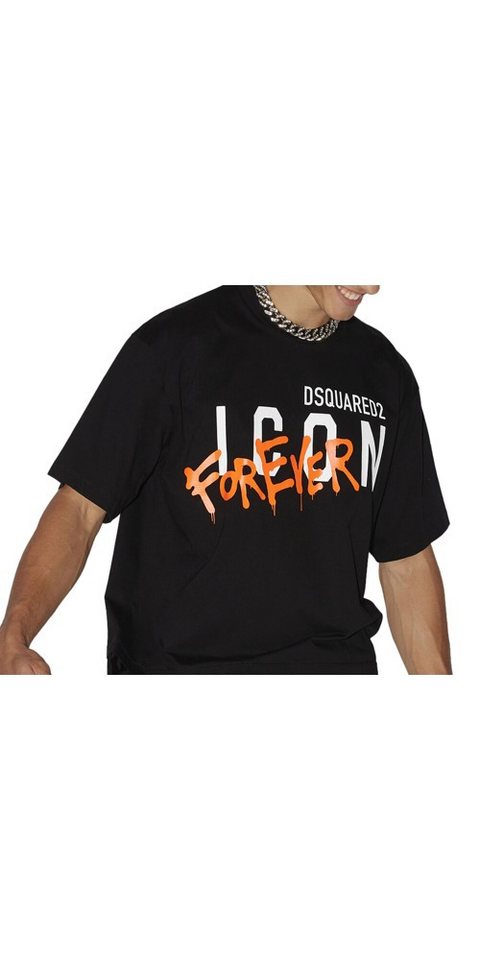 Dsquared2 Print-Shirt Dsquared2 Icon Forever Cool T-Shirt Schwarz Herren M von Dsquared2
