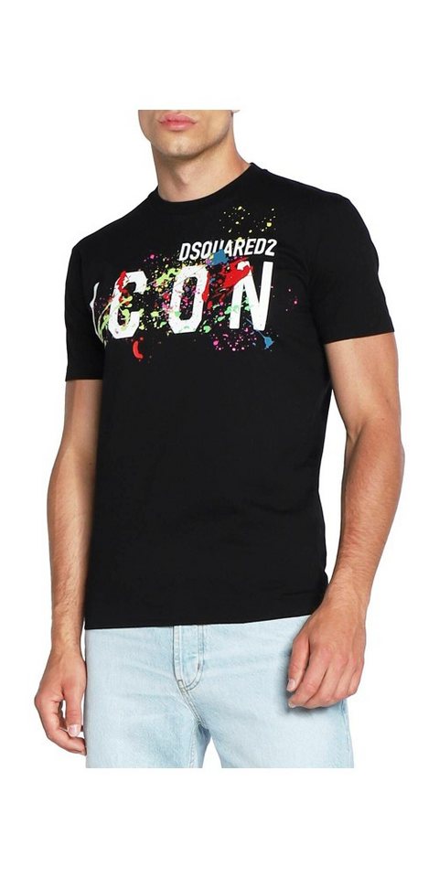 Dsquared2 Print-Shirt Dsquared2 Icon Splash Cool T-Shirt Schwarz Herren L von Dsquared2