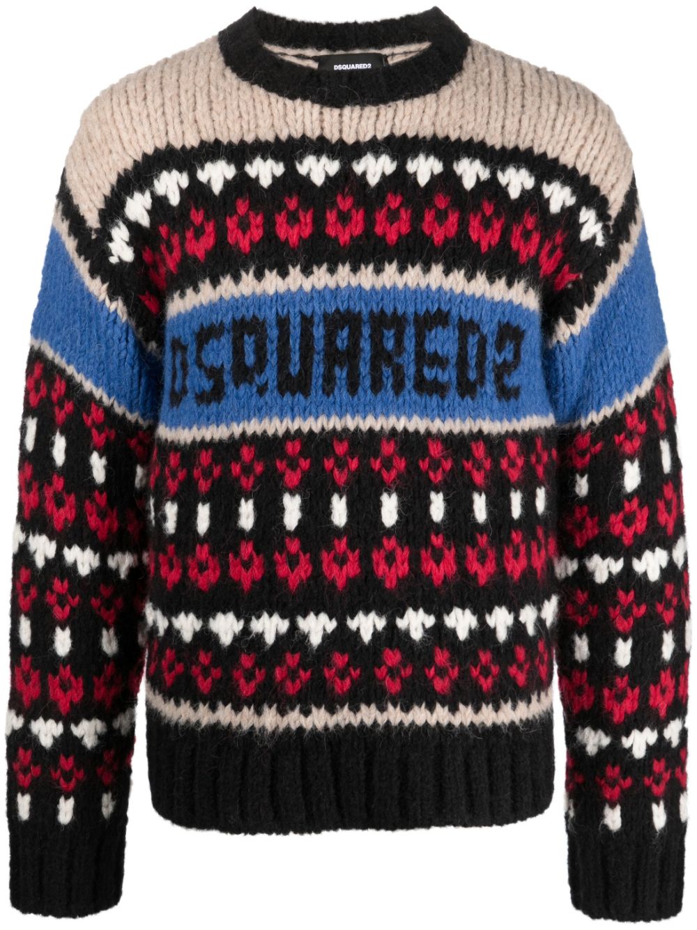 Dsquared2 Pullover mit gehäkelten Einsätzen - Schwarz von Dsquared2