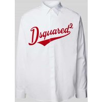 Dsquared2 Relaxed Fit Freizeithemd mit Kentkragen in Weiss, Größe 50 von Dsquared2