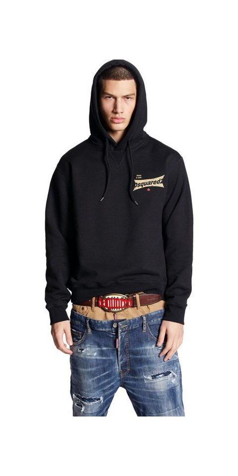Dsquared2 Rundhalspullover Dsquared2 Cool Hoodie Schwarz Herren von Dsquared2
