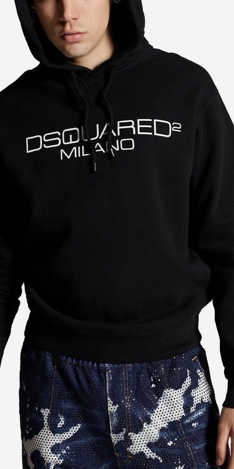Dsquared2 Rundhalspullover Dsquared2 Milano Pullover Schwarz von Dsquared2