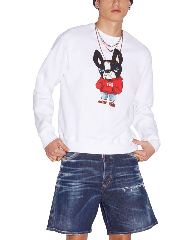 Dsquared2 Rundhalspullover Dsquared2 Red Ciro Sweater Weiß Herren von Dsquared2