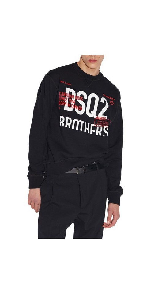 Dsquared2 Rundhalspullover Dsquared2 DSQ2 Sweater Schwarz Herren von Dsquared2
