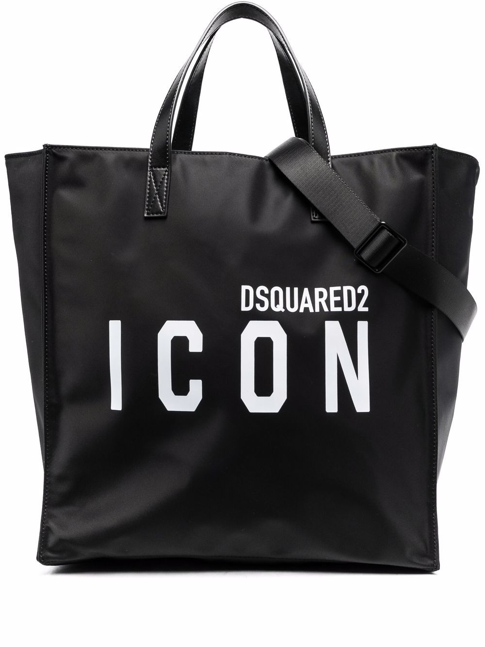 Dsquared2 Schultertasche mit Logo-Print - Schwarz von Dsquared2