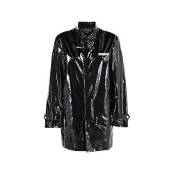 Dsquared2 Schwarz Polyurethan Niagara Falls Trenchcoat von Dsquared2